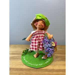 Annalee Doll Society Logo Kid Girl Little Mae Flowers 1996-97